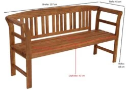 DEGAMO Bank ROSARIO 3-sitzer, Akazie Geölt 9 DEGAMO Bank ROSARIO 3-sitzer, Akazie Geölt -OUTSUNNY Shop 8600319700 45242702 prod 004