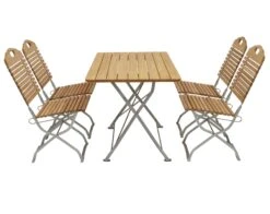 DEGAMO Kurgarten - Garnitur BAD TÖLZ 5-teilig (4x Stuhl, 1x Tisch 70x110cm), Flachstahl Verzinkt + Robinie, Klappbar 12 DEGAMO Kurgarten - Garnitur BAD TÖLZ 5-teilig (4x Stuhl, 1x Tisch 70x110cm), Flachstahl Verzinkt + Robinie, Klappbar -OUTSUNNY Shop 8600319700 46509929 prod 005