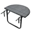 DEGAMO Balkonhängetisch 60x40cm, Metall + Polyrattan Schwarz -OUTSUNNY Shop 8600319700 47859003 prod 001