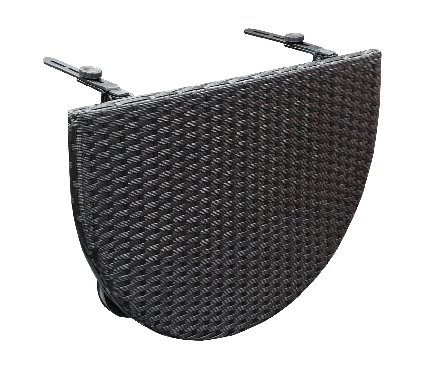 DEGAMO Balkonhängetisch 60x40cm, Metall + Polyrattan Schwarz 4 DEGAMO Balkonhängetisch 60x40cm, Metall + Polyrattan Schwarz – Bild 2
