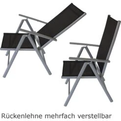 DEGAMO Garnitur AMALFI 5-teilig, Aluminium + Kunstgewebe Schwarz -OUTSUNNY Shop 8600319700 68261473 prod 004