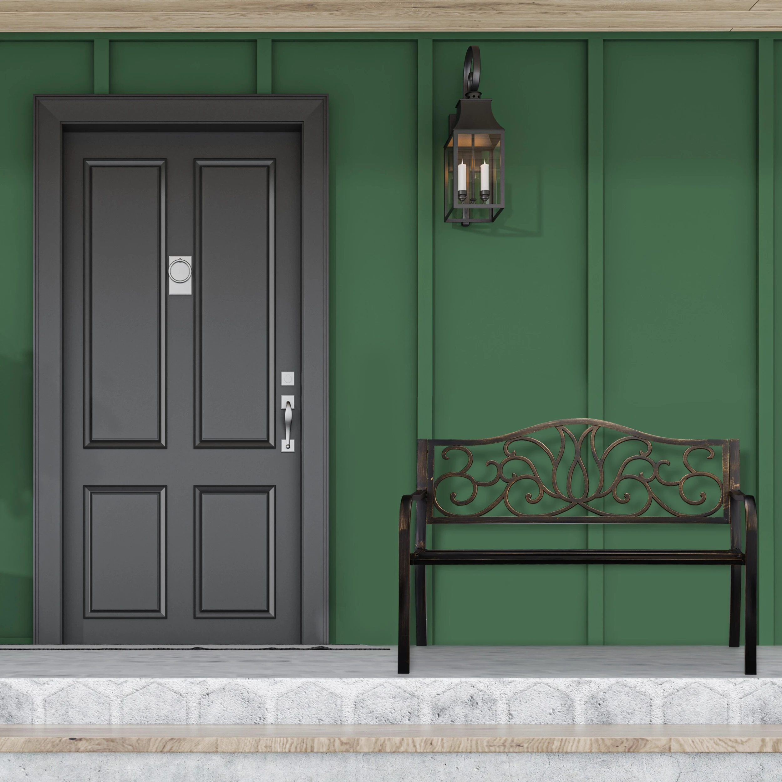 Relaxdays Gartenbank Antik 4 Relaxdays Gartenbank Antik – Bild 2