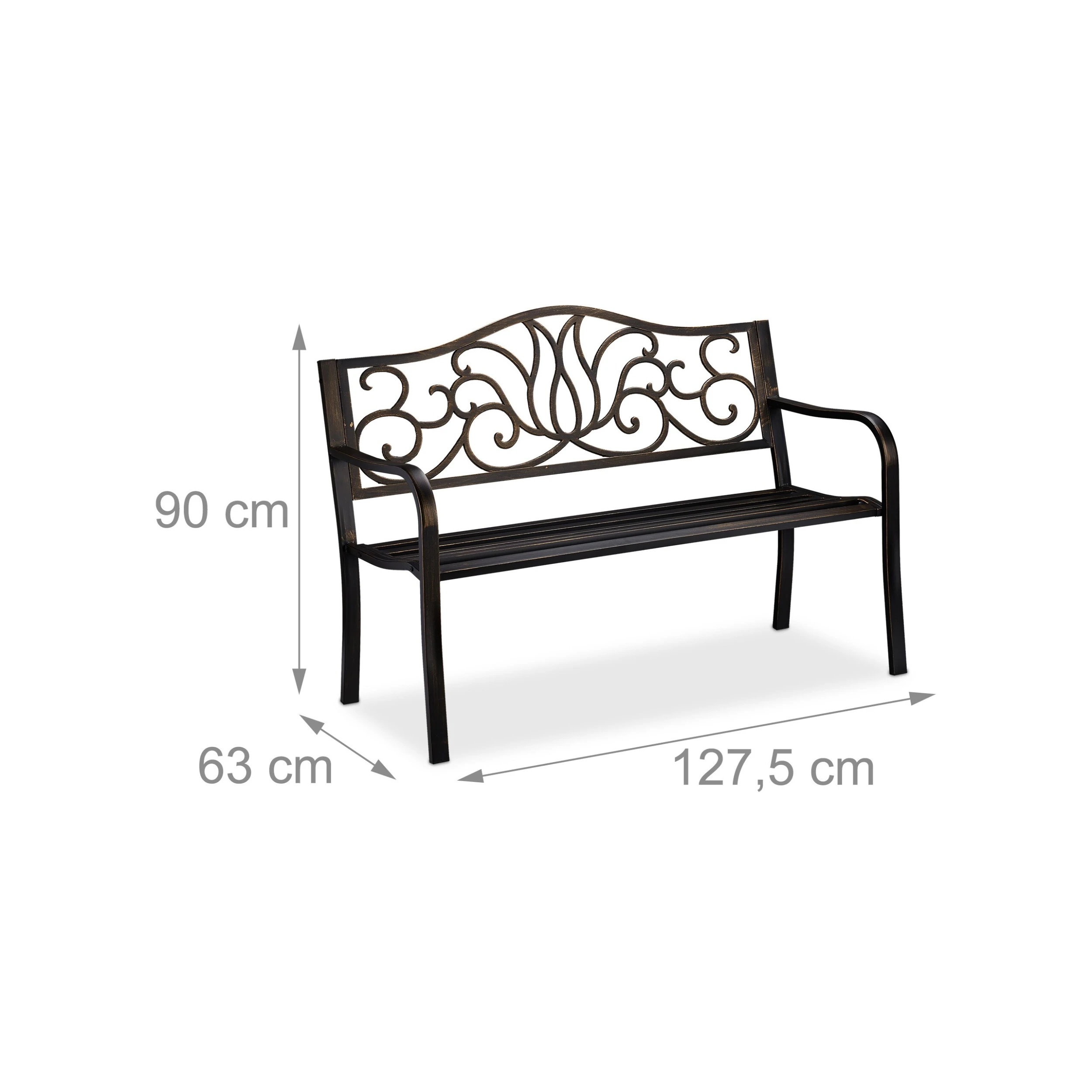 Relaxdays Gartenbank Antik 6 Relaxdays Gartenbank Antik – Bild 4