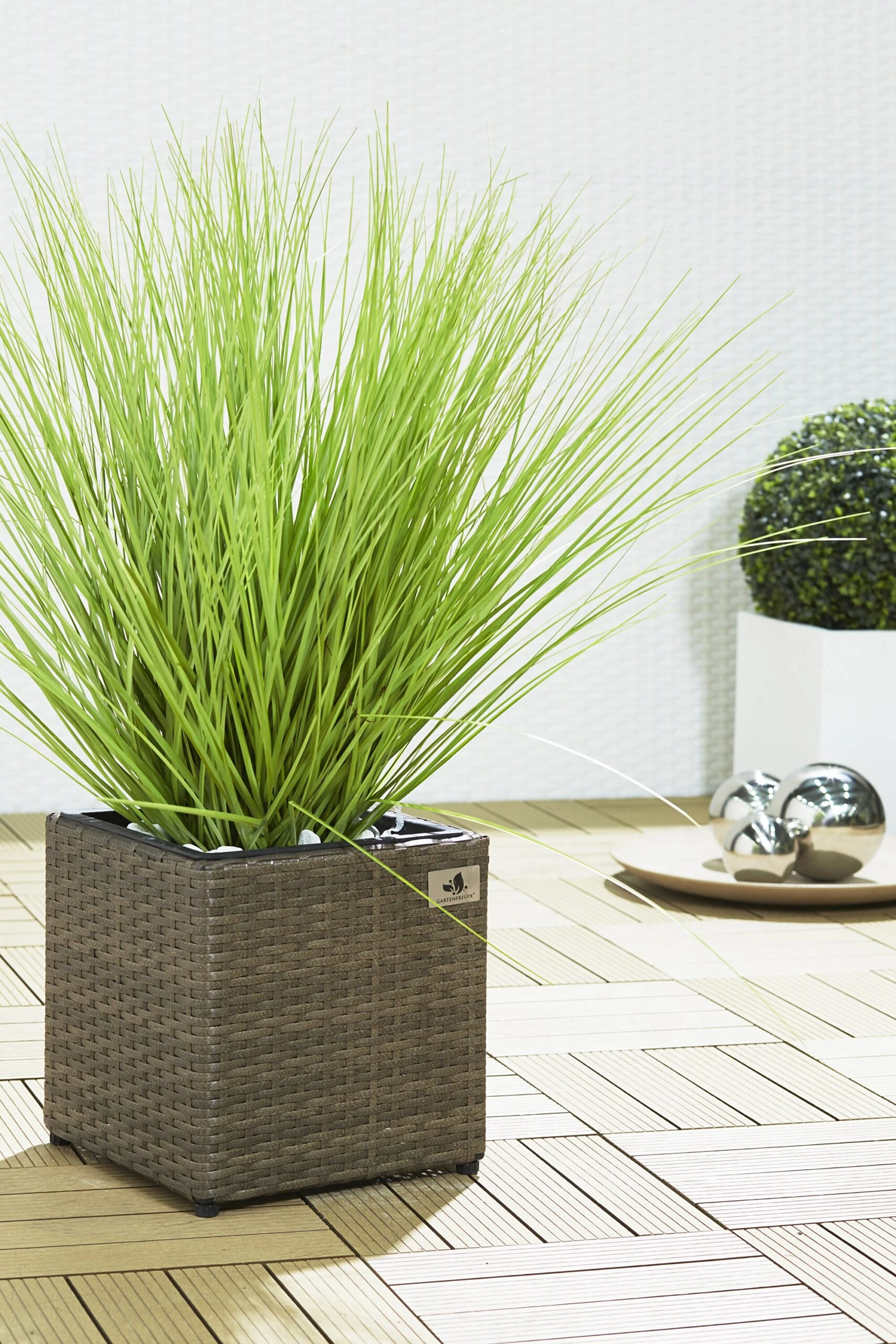 Gartenfreude Pflanzkübel Polyrattan Blumentopf 7 Gartenfreude Pflanzkübel Polyrattan Blumentopf – Bild 5