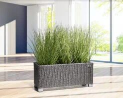 Gartenfreude Pflanzkübel Polyrattan Blumenkasten -OUTSUNNY Shop 8600335500 4000 1072 056 prod 002