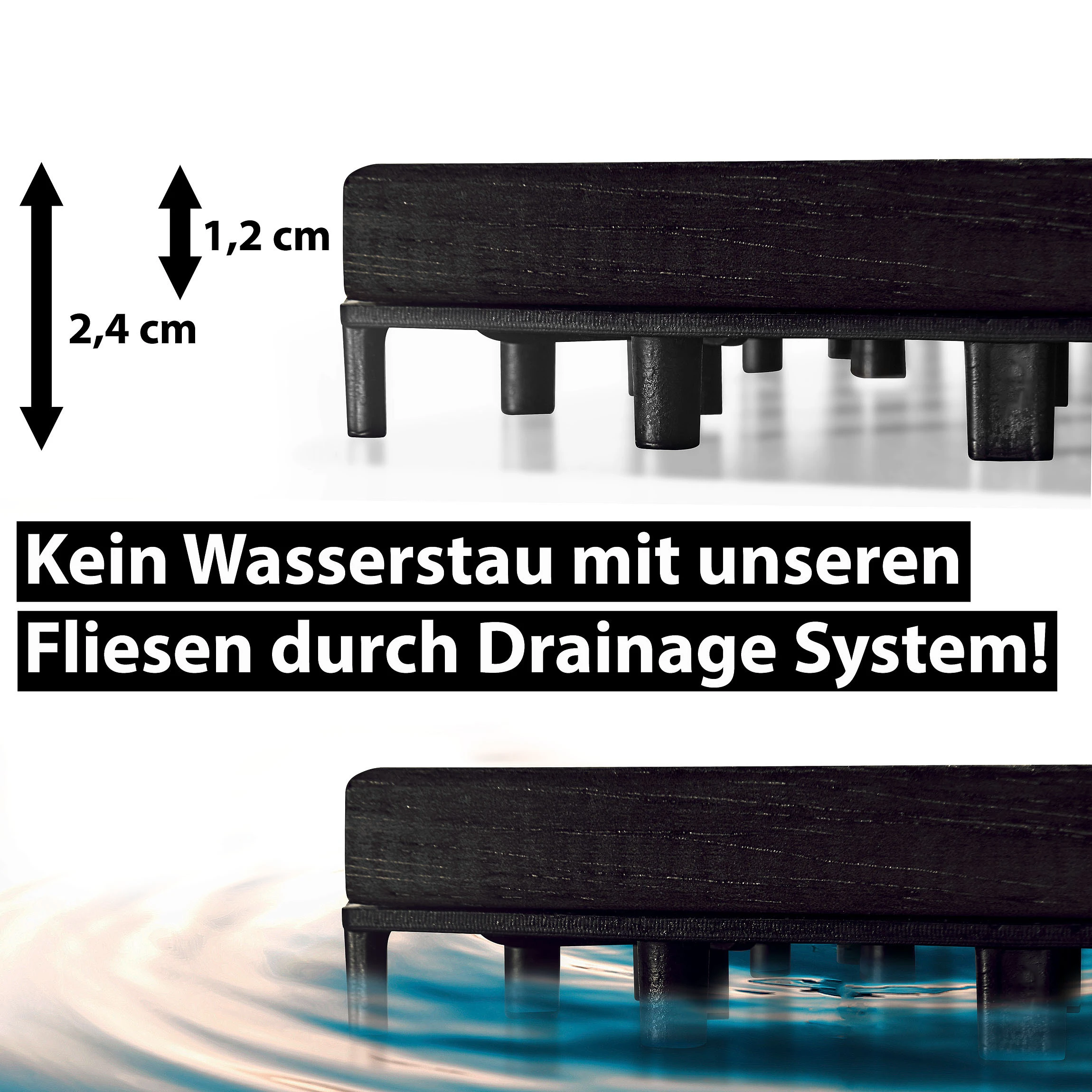 Gartenfreude Fliesen 10er-Set Holzfliesen Klicksystem 7 Gartenfreude Fliesen 10er-Set Holzfliesen Klicksystem – Bild 5