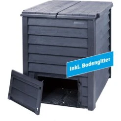GARANTIA Thermo Wood Komposter 400 L Inkl. Bodengitter Gartenkomposter Schnellkomposter -OUTSUNNY Shop 8600335800 48189 prod 002