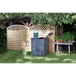GARANTIA Thermo Wood Komposter 400 L Inkl. Bodengitter Gartenkomposter Schnellkomposter -OUTSUNNY Shop 8600335800 48189 prod 006