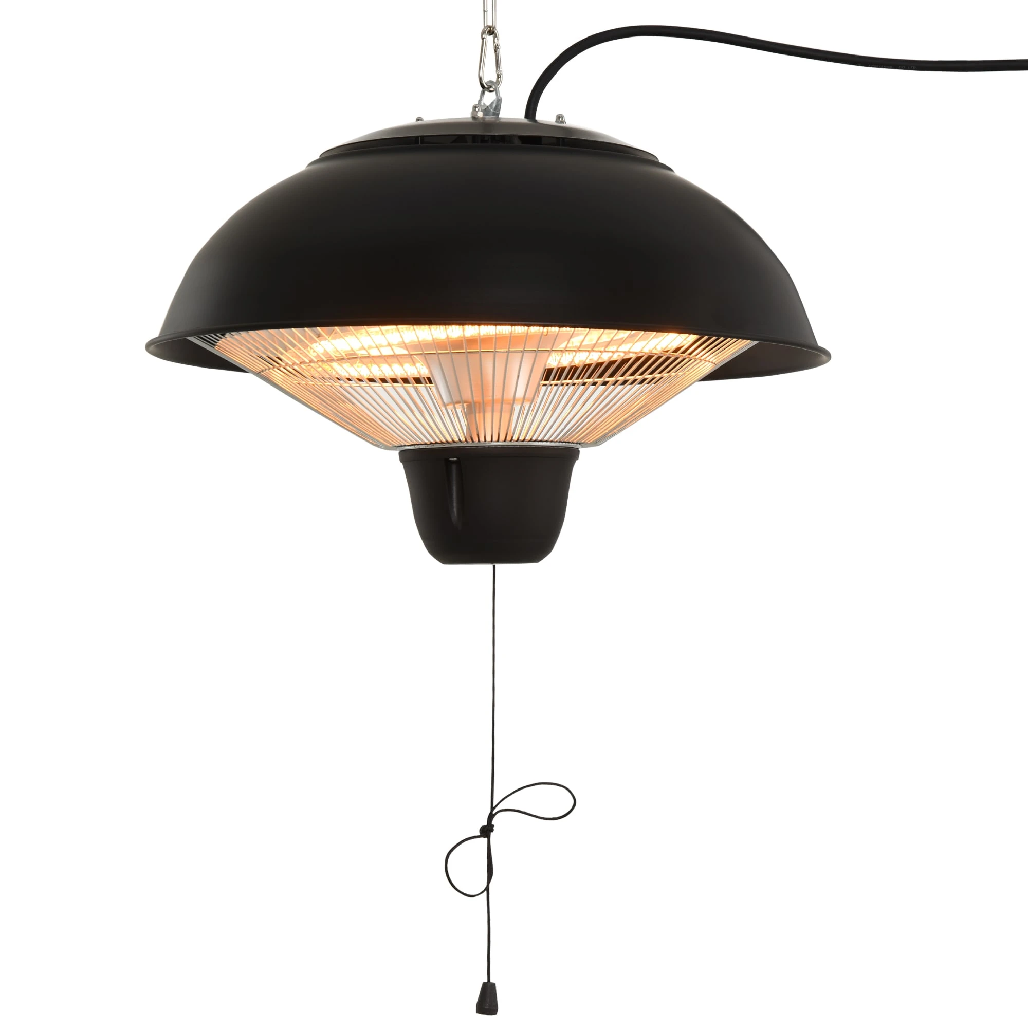 Outsunny Elektrischer Heizstrahler Mit Zugseil Schwarz, Silber 40,5 X 30,5 Cm (ØxH) | Terrassenstrahler Standheizstrahler Infrarotstrahler 3 Outsunny Elektrischer Heizstrahler Mit Zugseil Schwarz, Silber 40,5 X 30,5 Cm (ØxH) | Terrassenstrahler Standheizstrahler Infrarotstrahler