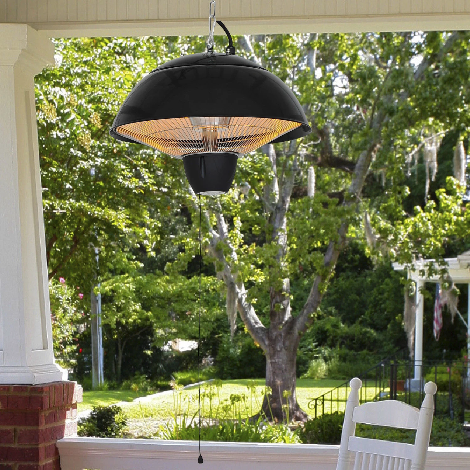Outsunny Elektrischer Heizstrahler Mit Zugseil Schwarz, Silber 40,5 X 30,5 Cm (ØxH) | Terrassenstrahler Standheizstrahler Infrarotstrahler 6 Outsunny Elektrischer Heizstrahler Mit Zugseil Schwarz, Silber 40,5 X 30,5 Cm (ØxH) | Terrassenstrahler Standheizstrahler Infrarotstrahler – Bild 4