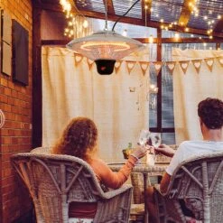 Outsunny Deckenheizstrahler Inkl. Fernbedienung Silber 42 X 26 Cm (ØxH) | Heizstrahler Terrassenstrahler Wärmestrahler -OUTSUNNY Shop 8600336600 842 086 prod 003