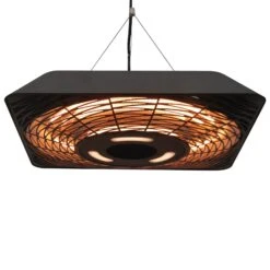 Outsunny Deckenheizstrahler Mit Fernbedienung Schwarz 45 X 45 X 10 Cm (BxTxH) | Terrassenheizer, Heizstrahler, Terrassenstrahler