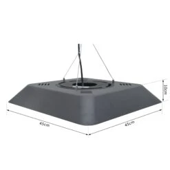 Outsunny Deckenheizstrahler Mit Fernbedienung Schwarz 45 X 45 X 10 Cm (BxTxH) | Terrassenheizer, Heizstrahler, Terrassenstrahler -OUTSUNNY Shop 8600336600 842 136V90 prod 005