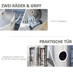 Outsunny Heizstrahler Elegantes Design, Hergestellt Aus Edelstahl, 10 KW Leistung Silber 55,6 X 55,6 X 143 Cm ( BxTxH) | Terrassenheizer Terrassenstrahler Balkonheizer 13 Outsunny Heizstrahler Elegantes Design, Hergestellt Aus Edelstahl, 10 KW Leistung Silber 55,6 X 55,6 X 143 Cm ( BxTxH) | Terrassenheizer Terrassenstrahler Balkonheizer -OUTSUNNY Shop 8600336600 842 188V01 prod 006