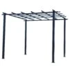 Outsunny Rosenpavillon Schwarz 300 X 300 X 230 Cm (LxBxH) | Pflanzbogen Rosenbogen Rankhilfe Pflanzgitter -OUTSUNNY Shop 8600336600 845 231 prod 001