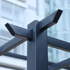 Outsunny Rosenpavillon Schwarz 300 X 300 X 230 Cm (LxBxH) | Pflanzbogen Rosenbogen Rankhilfe Pflanzgitter -OUTSUNNY Shop 8600336600 845 231 prod 006