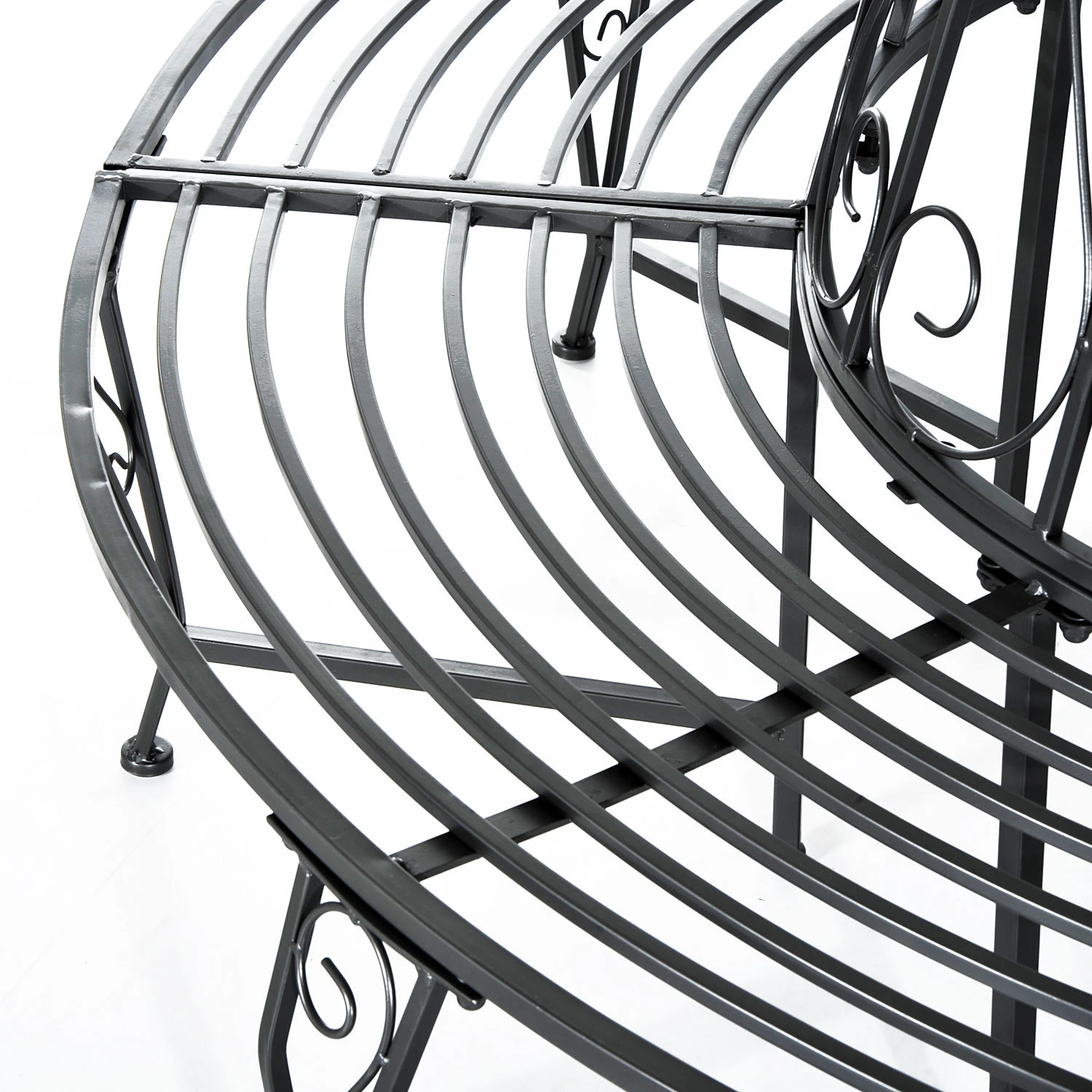 Outsunny Baumbank Im Geschmackvollen Design Silber 160 X 90 Cm (ØxH) | Rundbank Sitzbank Metallbank 360 ° Gartenbank 8 Outsunny Baumbank Im Geschmackvollen Design Silber 160 X 90 Cm (ØxH) | Rundbank Sitzbank Metallbank 360 ° Gartenbank – Bild 6