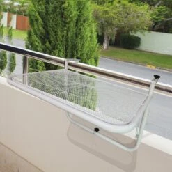 Outsunny Balkonhängetisch Höhenverstellbar 60 X 56,4 X 45 Cm (LxBxH) | Hängetisch Balkontisch Klapptisch Balkonmöbel -OUTSUNNY Shop 8600336600 84B 296WT prod 004