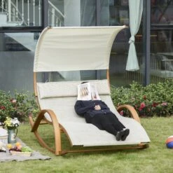 Outsunny Sonnenliege Für 2 Personen Grau, Weiß 190 X 135 X 185 Cm (BxTxH) | Doppelliege Gartenliege Liegestuhl Sonnendach 11 Outsunny Sonnenliege Für 2 Personen Grau, Weiß 190 X 135 X 185 Cm (BxTxH) | Doppelliege Gartenliege Liegestuhl Sonnendach -OUTSUNNY Shop 8600336600 84B 543 prod 004