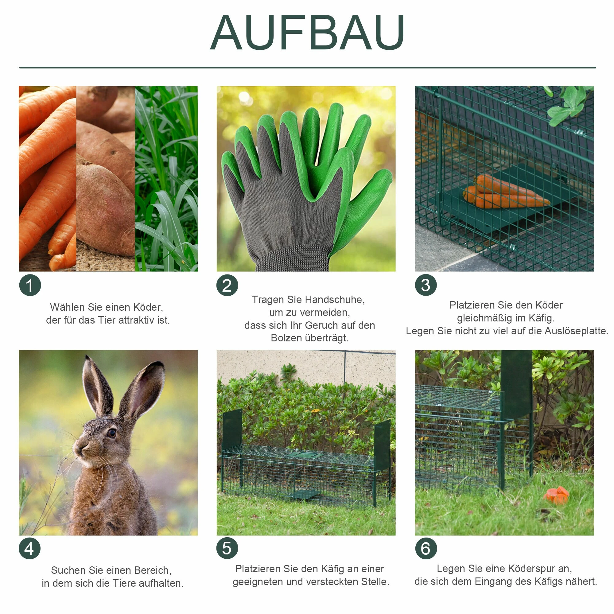 PawHut Marderfalle Wirksame Falle Mit 2 Eingängen, Die Falle Wird Vormontiert Geliefert Und Kann Fast Sofort Eingesetzt Werden Dunkelgrün 100 X 25 X 28 Cm (LxBxH) | Tierfalle Fangfalle Rattenfalle Mausefalle 8 PawHut Marderfalle Wirksame Falle Mit 2 Eingängen, Die Falle Wird Vormontiert Geliefert Und Kann Fast Sofort Eingesetzt Werden Dunkelgrün 100 X 25 X 28 Cm (LxBxH) | Tierfalle Fangfalle Rattenfalle Mausefalle – Bild 6