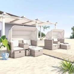 Outdoor-Doppellounger Caprio Sand -OUTSUNNY Shop 8600342900 9399355 prod 003