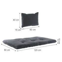 Vicco Palettenkissen Set Sitzkissen Rückenkissen Kansas Palettenmöbel Anthrazit (3er Set) 10 Vicco Palettenkissen Set Sitzkissen Rückenkissen Kansas Palettenmöbel Anthrazit (3er Set) -OUTSUNNY Shop 8600343700 36182 prod 003