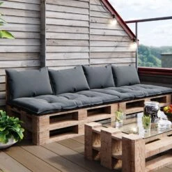 Vicco Palettenkissen Set Sitzkissen Rückenkissen Kansas Palettenmöbel Anthrazit (3er Set) 12 Vicco Palettenkissen Set Sitzkissen Rückenkissen Kansas Palettenmöbel Anthrazit (3er Set) -OUTSUNNY Shop 8600343700 36182 prod 005