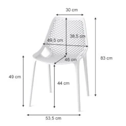OK-Living Gartenstuhl Terrassenstuhl Balkonstuhl Einar Weiß Sitzschale Sitzstuhl 10 OK-Living Gartenstuhl Terrassenstuhl Balkonstuhl Einar Weiß Sitzschale Sitzstuhl -OUTSUNNY Shop 8600343700 37383 prod 003