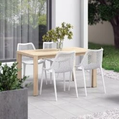 OK-Living Gartenstuhl Terrassenstuhl Balkonstuhl Einar Weiß Sitzschale Sitzstuhl 11 OK-Living Gartenstuhl Terrassenstuhl Balkonstuhl Einar Weiß Sitzschale Sitzstuhl -OUTSUNNY Shop 8600343700 37383 prod 004