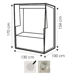 WEHNCKE Strandkorb Schutzhülle Gartenmöbel Hülle Plane Abdeckhaube Abdeckung PE -OUTSUNNY Shop 8600354700 A2300 3788 prod 003