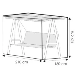 WEHNCKE Hollywoodschaukel Schutzhülle Abdeckplane Abdeckung Gartenschaukel Hülle -OUTSUNNY Shop 8600354700 A2301 3789 prod 003