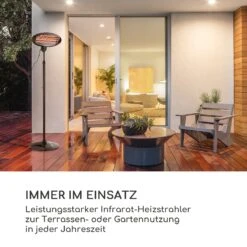 Shiny Hot Roddy Wickeltischheizstrahler Infrarot Lampe Quarz 1300W -OUTSUNNY Shop 8600359300 11379 prod 002