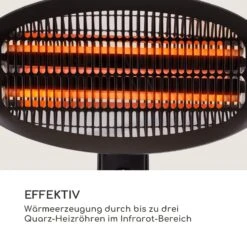 Shiny Hot Roddy Wickeltischheizstrahler Infrarot Lampe Quarz 1300W -OUTSUNNY Shop 8600359300 11379 prod 004