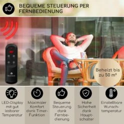Rising Sun Zenith Heizstrahler 2500W IP34 Fernbedienung 10 Rising Sun Zenith Heizstrahler 2500W IP34 Fernbedienung -OUTSUNNY Shop 8600359300 12283 prod 003