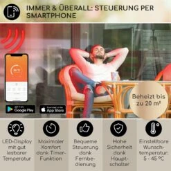 Smartwave Infrarot-Heizstrahler Carbonröhre 2400W WiFi Appsteuerung 10 Smartwave Infrarot-Heizstrahler Carbonröhre 2400W WiFi Appsteuerung -OUTSUNNY Shop 8600359300 12411 prod 003