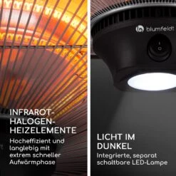 Heat Hexa Infrarot-Heizstrahler 800/1200/2000W Halogen IP34 LED 13 Heat Hexa Infrarot-Heizstrahler 800/1200/2000W Halogen IP34 LED -OUTSUNNY Shop 8600359300 12970 prod 006