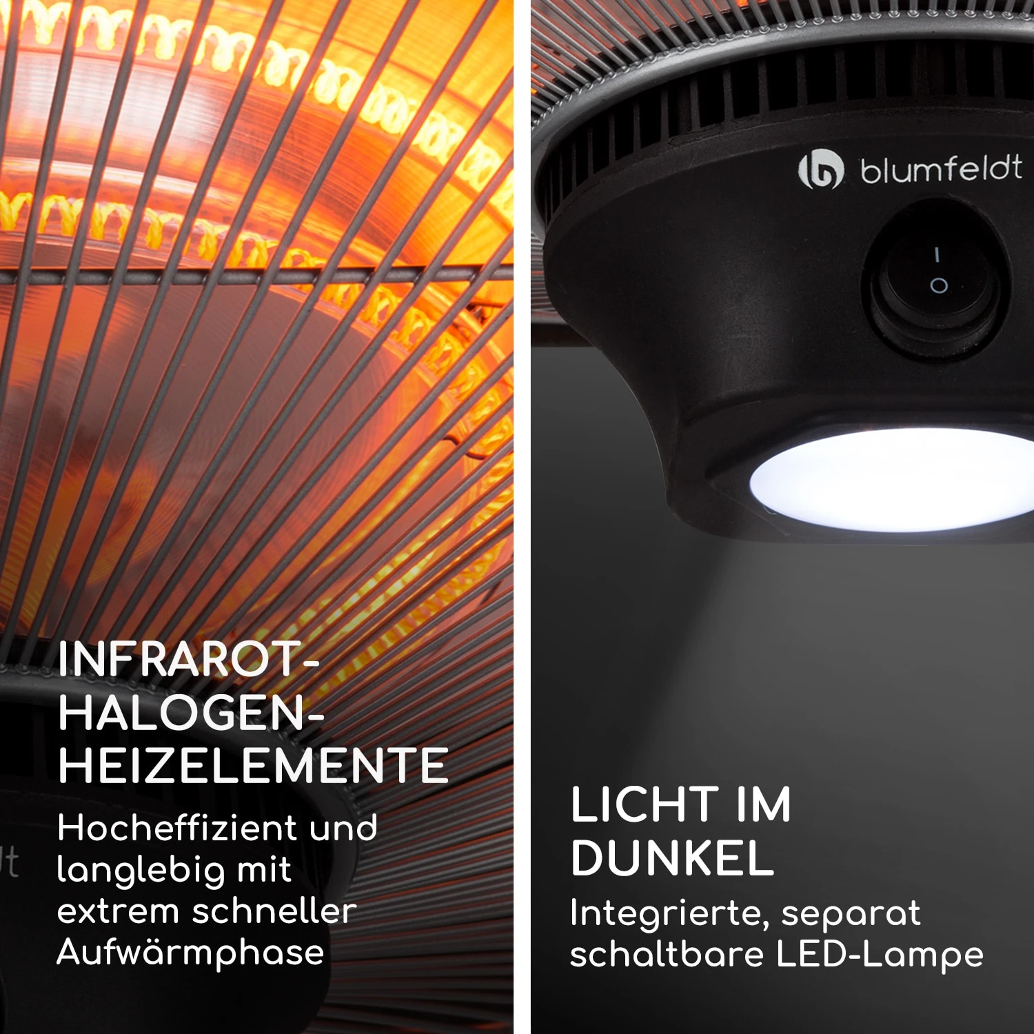 Heat Hexa Infrarot-Heizstrahler 800/1200/2000W Halogen IP34 LED 8 Heat Hexa Infrarot-Heizstrahler 800/1200/2000W Halogen IP34 LED – Bild 6