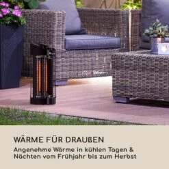 Heat Guru 360 Standheizstrahler 1200/600W 2 Heizstufen IPX4 Oszillation -OUTSUNNY Shop 8600359300 4667 prod 002