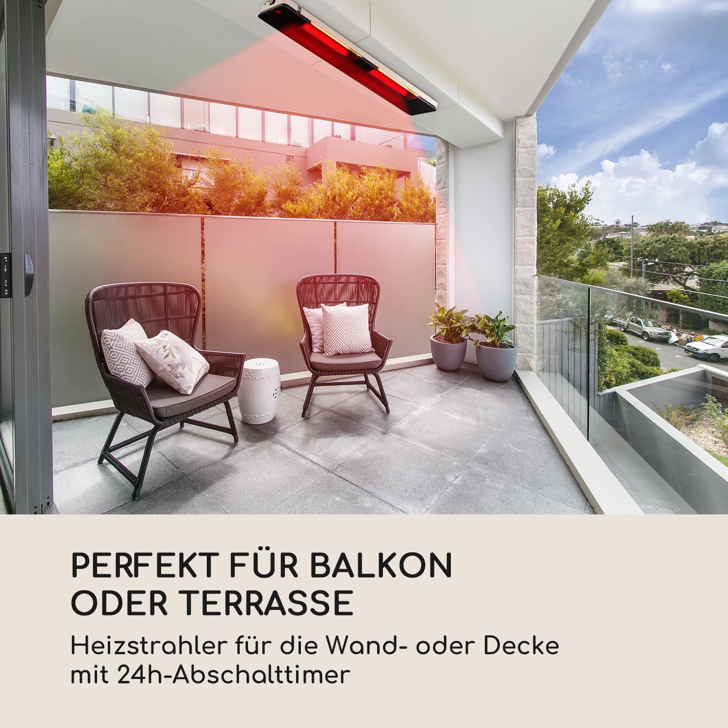 Phantom Plus Heizstrahler Aluminium 800/1200/2400W Fernbedienung Grau 4 Phantom Plus Heizstrahler Aluminium 800/1200/2400W Fernbedienung Grau – Bild 2