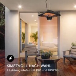 Heat Square Infrarot-Heizstrahler 1000/2000W Carbon IP24 LED -OUTSUNNY Shop 8600359300 4709 prod 005