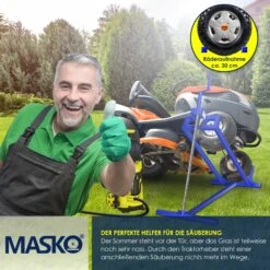 MASKO® Rasentraktor Heber 400kg Aufsitzmäher Hebevorrichtung Rasentraktorheber Reinig.Hilfe Hebebühne -OUTSUNNY Shop 8600364700 18923 prod 004