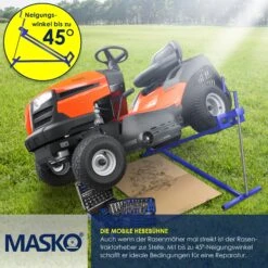 MASKO® Rasentraktor Heber 400kg Aufsitzmäher Hebevorrichtung Rasentraktorheber Reinig.Hilfe Hebebühne -OUTSUNNY Shop 8600364700 18923 prod 006