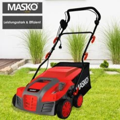 MASKO® - Elektro 2in1 Vertikutierer Rasenlüfter 1800 Watt 40cm Arbeitsbreite 55L Fangkorb Inkl. Lüfterwalze Lüfter Moosentferner, 5-stufige Arbeitstiefe Einstellbar , Höhenverstellbarer Holm 13 MASKO® - Elektro 2in1 Vertikutierer Rasenlüfter 1800 Watt 40cm Arbeitsbreite 55L Fangkorb Inkl. Lüfterwalze Lüfter Moosentferner, 5-stufige Arbeitstiefe Einstellbar , Höhenverstellbarer Holm -OUTSUNNY Shop 8600364700 21805 prod 006