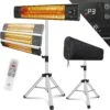KESSER® Infrarotstrahler Heizstrahler Wärmestrahler Inkl. Schutzhülle Terrassenstrahler Höhenverstellbar Teleskopstativ Wickeltischstrahler Terrassenheizer Quarzstrahler 2500W Mit Fernbedienung -OUTSUNNY Shop 8600364700 22450 prod 001