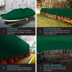 KESSER® Premium Abdeckplane Mit Ösen, 650 G/m² PVC Wasserdicht & Reißfest - Hochwertige Plane Universell Für LKW, Pool, Holz Gartenmöbel - Abdeckung, Schutzplane, Gewebeplane -OUTSUNNY Shop 8600364700 22735 prod 003