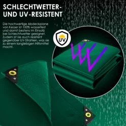 KESSER® Premium Abdeckplane Mit Ösen, 650 G/m² PVC Wasserdicht & Reißfest - Hochwertige Plane Universell Für LKW, Pool, Holz Gartenmöbel - Abdeckung, Schutzplane, Gewebeplane -OUTSUNNY Shop 8600364700 22735 prod 004