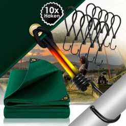 KESSER® Premium Abdeckplane Mit Ösen, 650 G/m² PVC Wasserdicht & Reißfest - Hochwertige Plane Universell Für LKW, Pool, Holz Gartenmöbel - Abdeckung, Schutzplane, Gewebeplane -OUTSUNNY Shop 8600364700 22735 prod 006