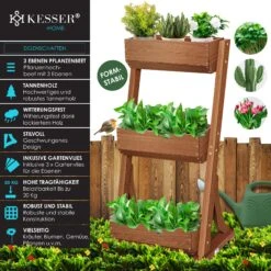 KESSER® Hochbeet Mit Etagen Premium Blumenkasten Blumentreppe Pflanztreppe - Gemüsebeet Kräuterbeet Pflanzkübel Frühbeet Blumenbeet Pflanzkasten Inkl. Gartenvlies- Beet Für Terrasse Balkon & Garten 9 KESSER® Hochbeet Mit Etagen Premium Blumenkasten Blumentreppe Pflanztreppe - Gemüsebeet Kräuterbeet Pflanzkübel Frühbeet Blumenbeet Pflanzkasten Inkl. Gartenvlies- Beet Für Terrasse Balkon & Garten -OUTSUNNY Shop 8600364700 22829 prod 002