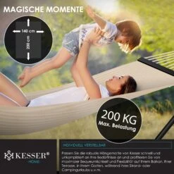 KESSER® Hängematte HILL Mit Gestell Kissen Doppelhängematte Für 2 Personen-Stabiler Rahmen -200kg Belastbarkeit Indoor & Outdoor XXL Hängesessel Doppel Mehrpersonen Garten Pool Balkon Terrasse 10 KESSER® Hängematte HILL Mit Gestell Kissen Doppelhängematte Für 2 Personen-Stabiler Rahmen -200kg Belastbarkeit Indoor & Outdoor XXL Hängesessel Doppel Mehrpersonen Garten Pool Balkon Terrasse -OUTSUNNY Shop 8600364700 23022 prod 003