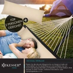 KESSER® Hängematte HILL Mit Gestell Kissen Doppelhängematte Für 2 Personen-Stabiler Rahmen -200kg Belastbarkeit Indoor & Outdoor XXL Hängesessel Doppel Mehrpersonen Garten Pool Balkon Terrasse 12 KESSER® Hängematte HILL Mit Gestell Kissen Doppelhängematte Für 2 Personen-Stabiler Rahmen -200kg Belastbarkeit Indoor & Outdoor XXL Hängesessel Doppel Mehrpersonen Garten Pool Balkon Terrasse -OUTSUNNY Shop 8600364700 23022 prod 005